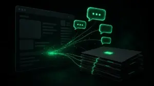AI chat bubbles turning website visitors into small business leads