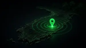 Map pin on the Florida coast representing local SEO for Treasure Coast businesses