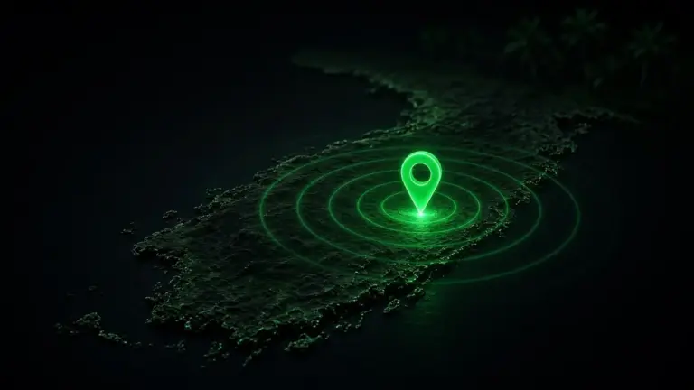 Map pin on the Florida coast representing local SEO for Treasure Coast businesses